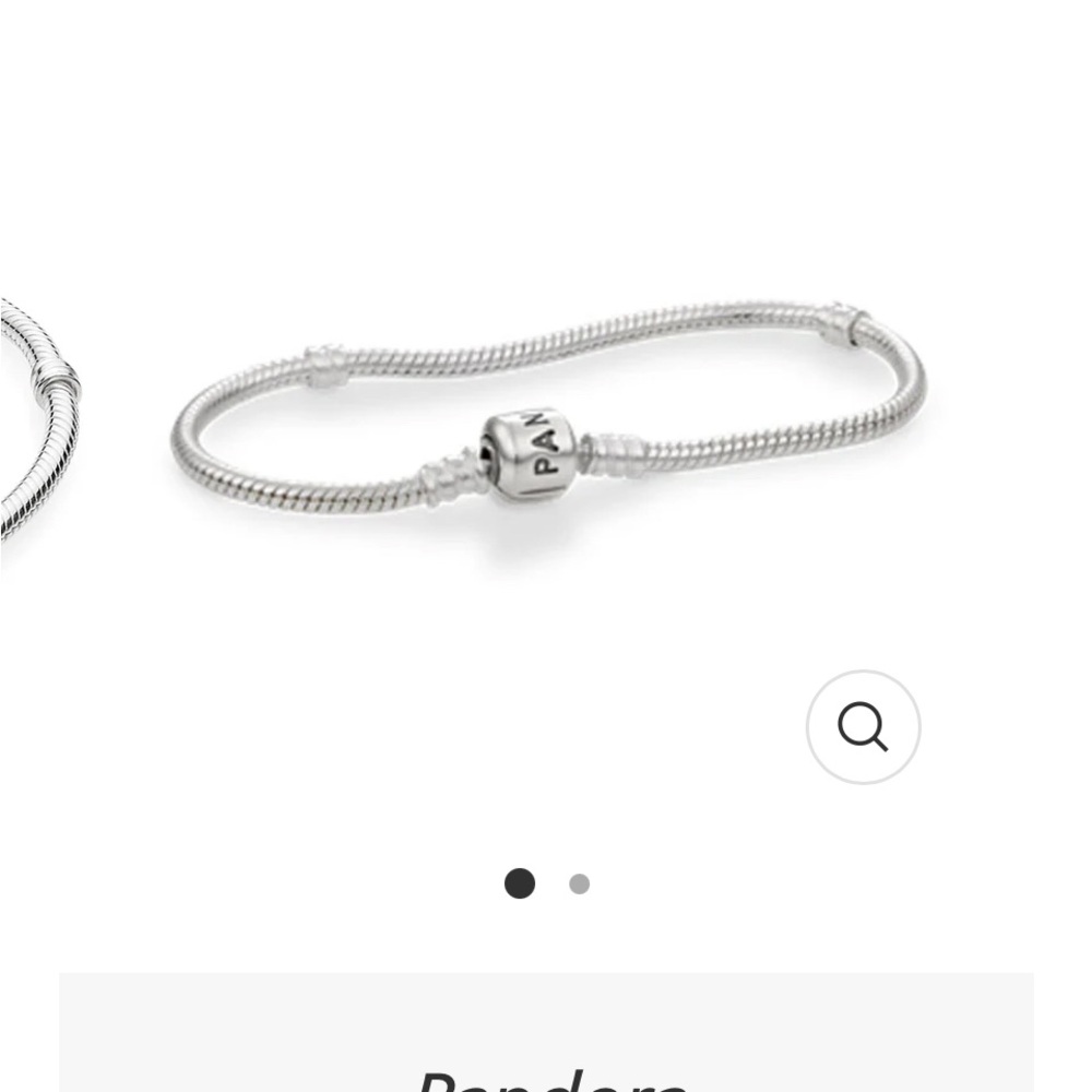 Pandora Classic Silver Snake Chain Bracelet-7.1"
